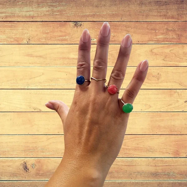 Handgemachter Ring aus Silber vergoldet, von Schmuckdesignerin evelynsdottir Berlin